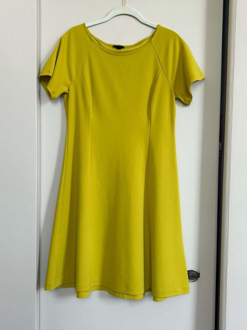 Ann Taylor Factory Yellow Short Sleeve A-Line Dress